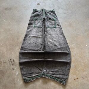 Baggy Evolution Black Gray Faded Wide Leg Jnco Styl Denim Y2k Vintage Jeans 34